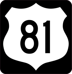Highway 81 Sign With Black Border Sticker