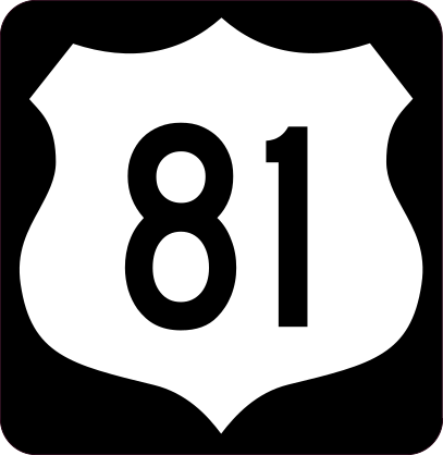 Highway 81 Sign With Black Border Sticker