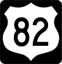 Highway 82 Sign With Black Border Sticker