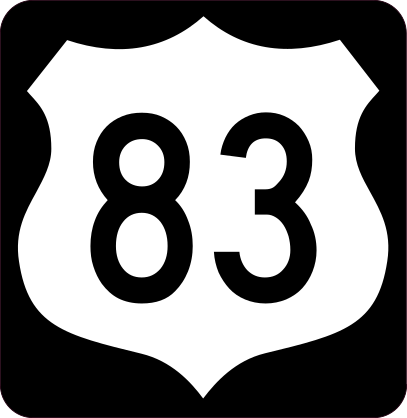 Highway 83 Sign With Black Border Sticker