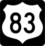 Highway 83 Sign With Black Border Sticker