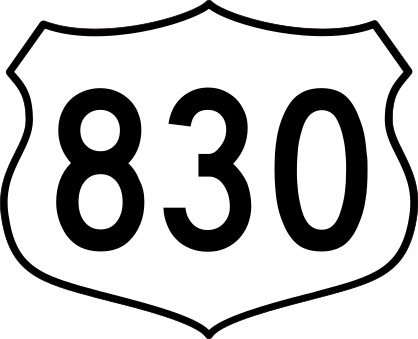 Highway 830 Sign Sticker
