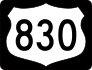 Highway 830 Sign With Black Border Sticker