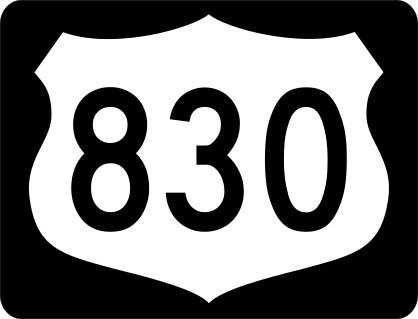 Highway 830 Sign With Black Border Sticker