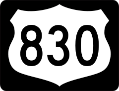 Highway 830 Sign With Black Border Sticker
