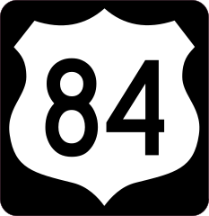 Highway 84 Sign With Black Border Sticker