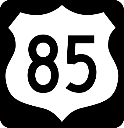 Highway 85 Sign With Black Border Sticker