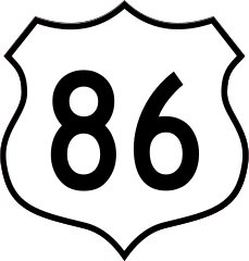 Highway 86 Sign Sticker