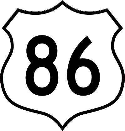 Highway 86 Sign Sticker
