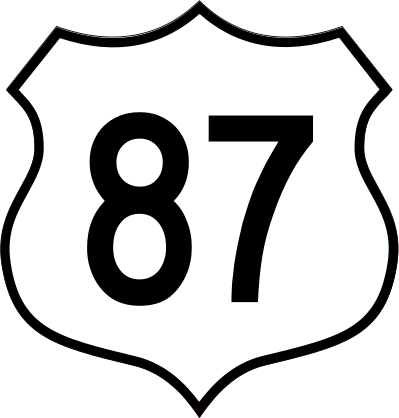 Highway 87 Sign Sticker