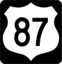 Highway 87 Sign With Black Border Sticker