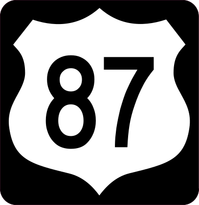 Highway 87 Sign With Black Border Sticker
