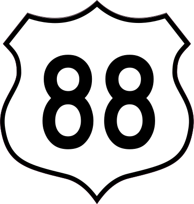 Highway 88 Sign Sticker