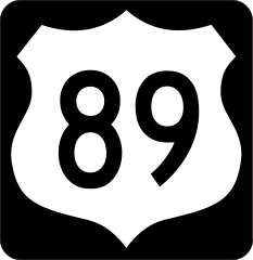 Highway 89 Sign With Black Border Sticker