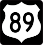 Highway 89 Sign With Black Border Sticker