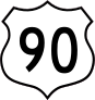 Highway 90 Sign Sticker
