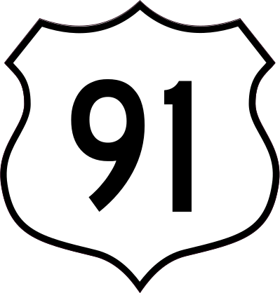 Highway 91 Sign Sticker