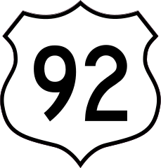 Highway 92 Sign Sticker