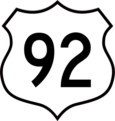 Highway 92 Sign Sticker