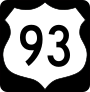 Highway 93 Sign With Black Border Sticker