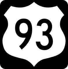 Highway 93 Sign With Black Border Sticker