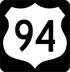 Highway 94 Sign With Black Border Sticker