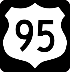 Highway 95 Sign With Black Border Sticker