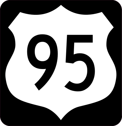 Highway 95 Sign With Black Border Sticker