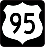 Highway 95 Sign With Black Border Sticker