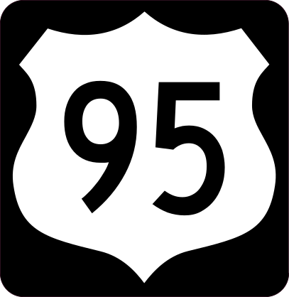 Highway 95 Sign With Black Border Sticker