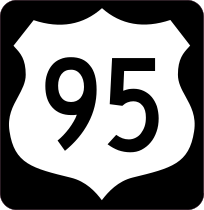 Highway 95 Sign With Black Border Sticker