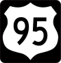 Highway 95 Sign With Black Border Sticker