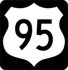 Highway 95 Sign With Black Border Sticker