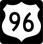 Highway 96 Sign With Black Border Sticker