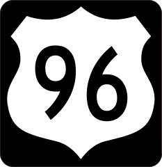 Highway 96 Sign With Black Border Sticker
