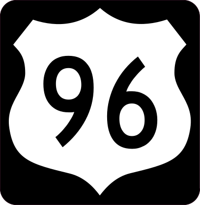 Highway 96 Sign With Black Border Sticker