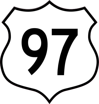 Highway 97 Sign Sticker