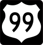 Highway 99 Sign With Black Border Sticker