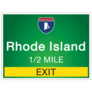 Highway Sign The Exit To Rhode Island Sticker