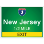 Highway Signs New Jersey Sticker