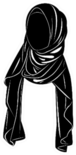 Hijab Line Art Illustration Sticker