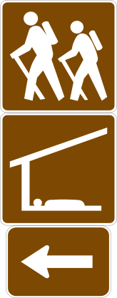 Hiking Then Lodging To The Left Sticker