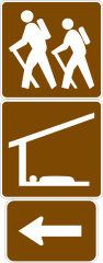 Hiking Then Lodging To The Left Sticker