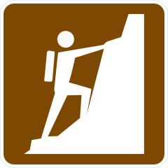 Hiking Up Rocks Sticker