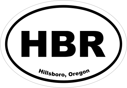 Hillsboro, Oregon Oval Stickers