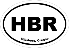 Hillsboro, Oregon Oval Stickers