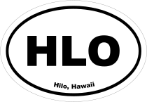 Hilo, Hawaii Oval Stickers