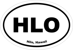 Hilo, Hawaii Oval Stickers
