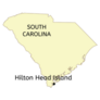 Hilton Head Island Town Location On South Carolina Map Sticker