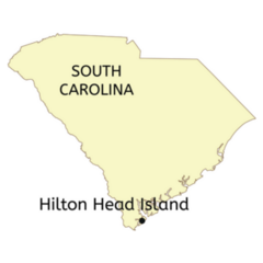 Hilton Head Island Town Location On South Carolina Map Sticker